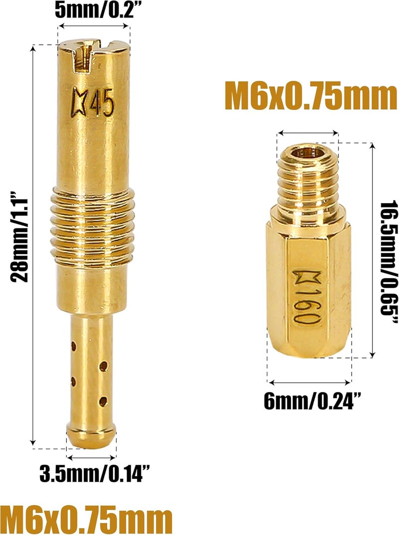 KH866 Carburetor Main Jet Kit fit for Yamaha YZ400F WR400F YZ426F YZ450F WR450F YFZ450, Suzuki DRZ400 RMZ450 – #160 165 170 175 180 185 190 195 200, 45 48 50 52 55 Pilot Jets Slow Needle Set Replace Crab - Image 2